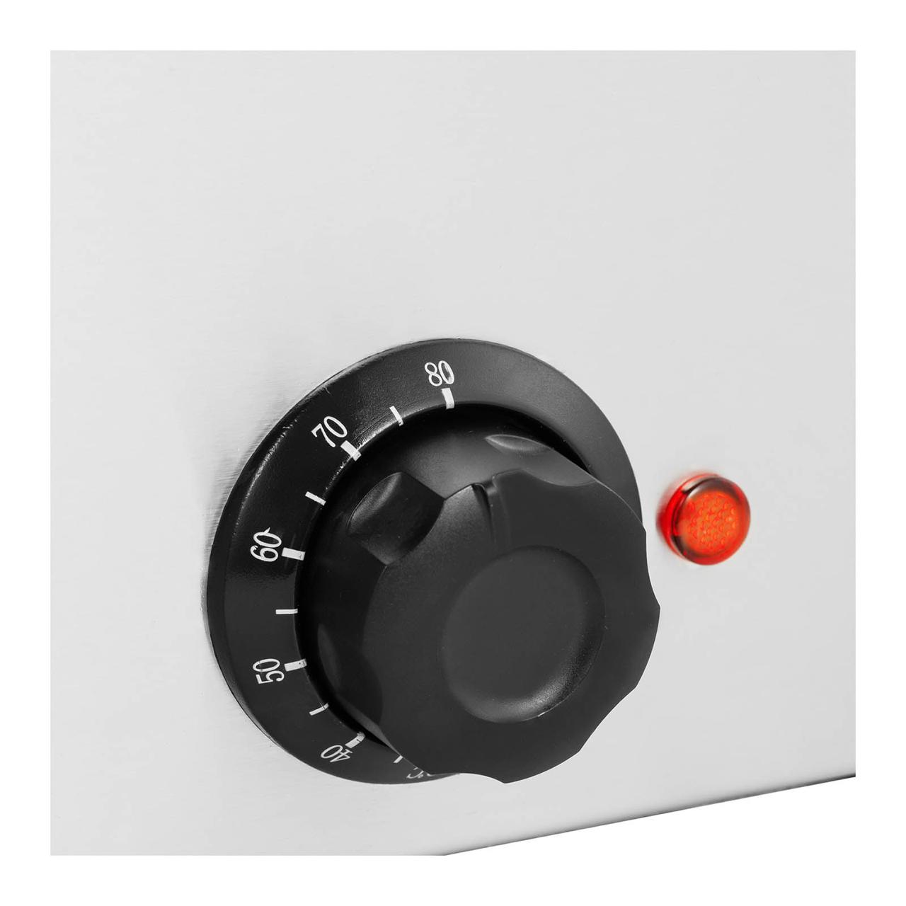 Elektro Bain-Marie - mit 6 GN - 0.6 kW - mit Ablasshahn