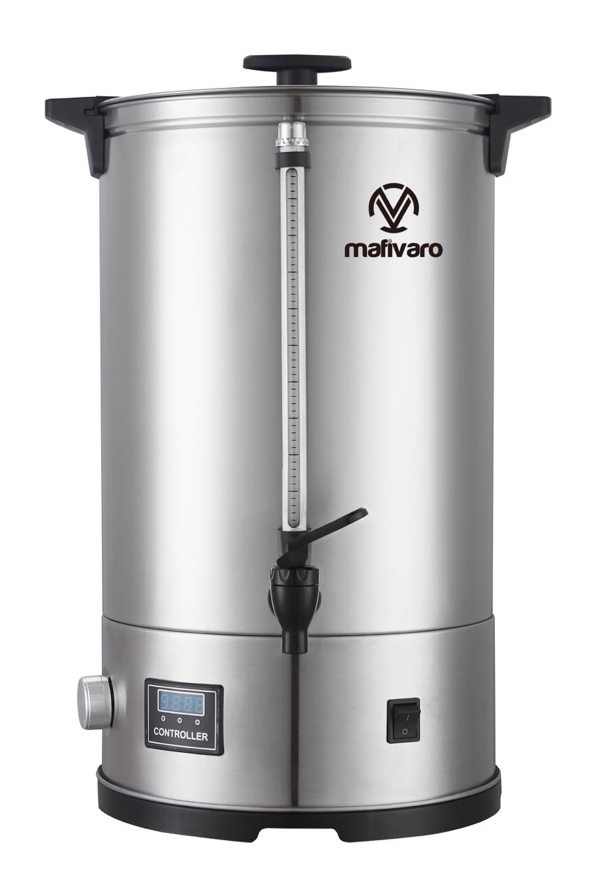 Wasserkocher - 25 L - mit Digitalanzeige - 2.5 kW - Doppelwandig