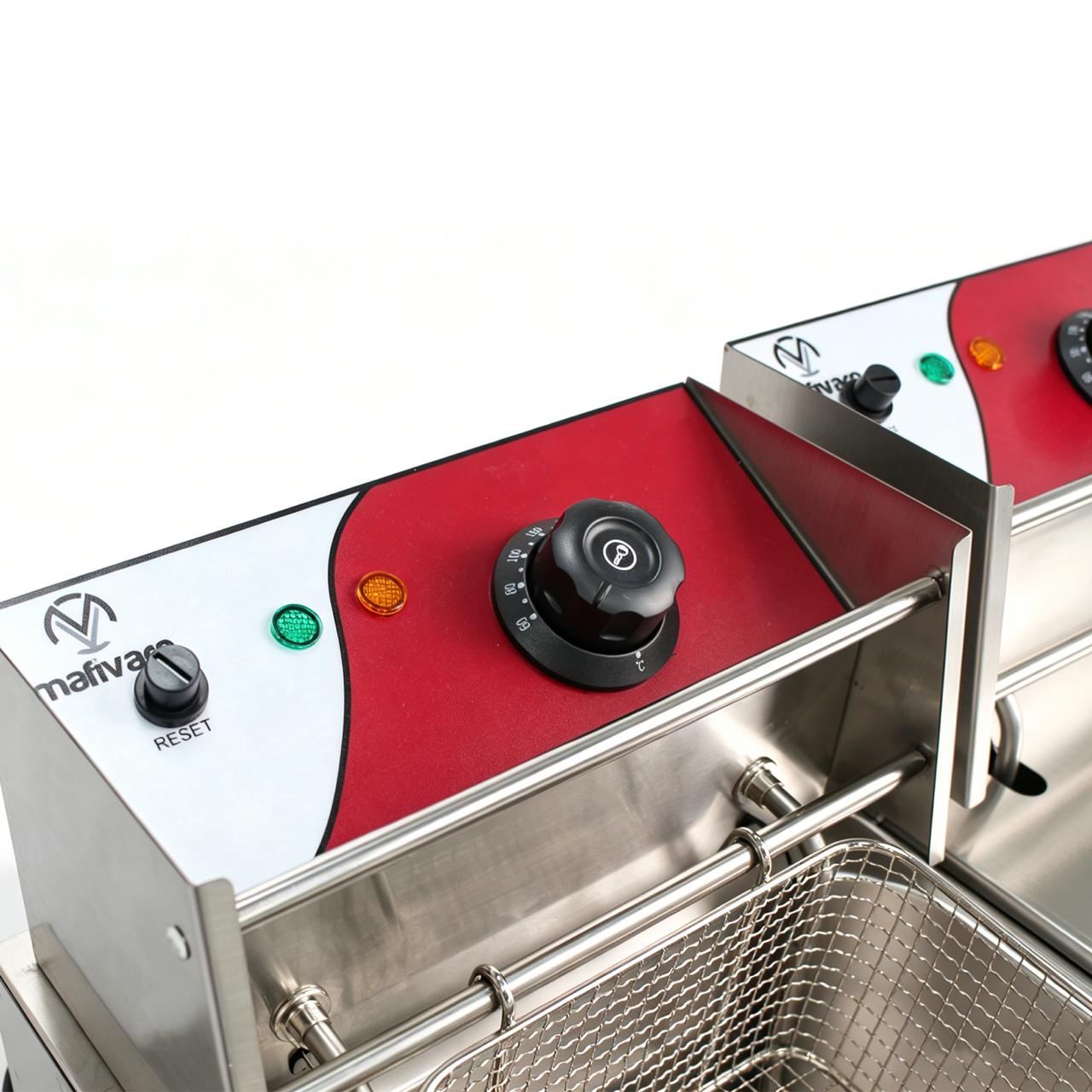 Elektro Doppelfritteuse - 6+6 Liter - 5 kW