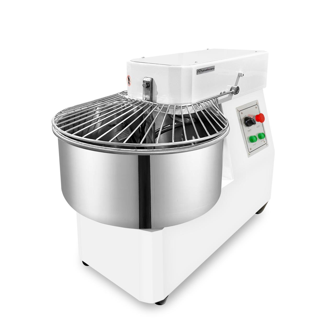 Teigknetmaschine - 50 Liter / 44 kg - mit festem Kessel - Timerfunktion