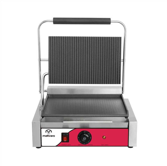 Kontaktgrill- 2,2 kW-Oben gerillt & unten Glatt - KEG-812C