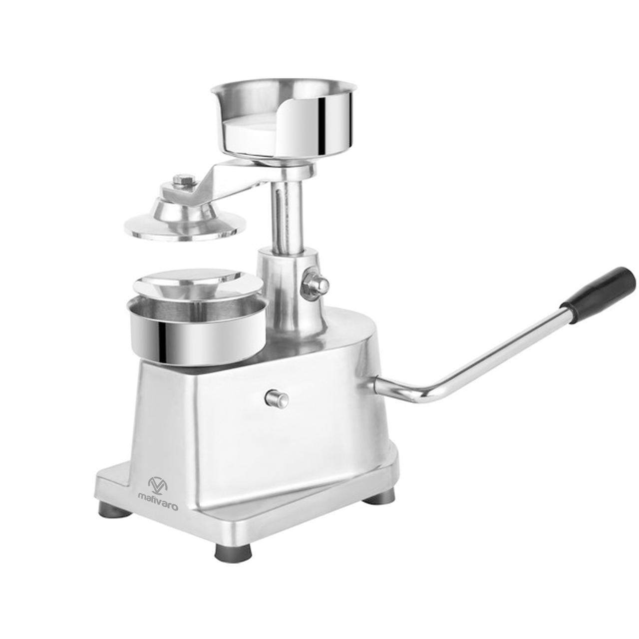 Manuelle Hamburgermaschine - 100 mm - Silber