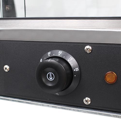 Warmhaltevitrine - 900mm - 1,84 kW - Schwarz