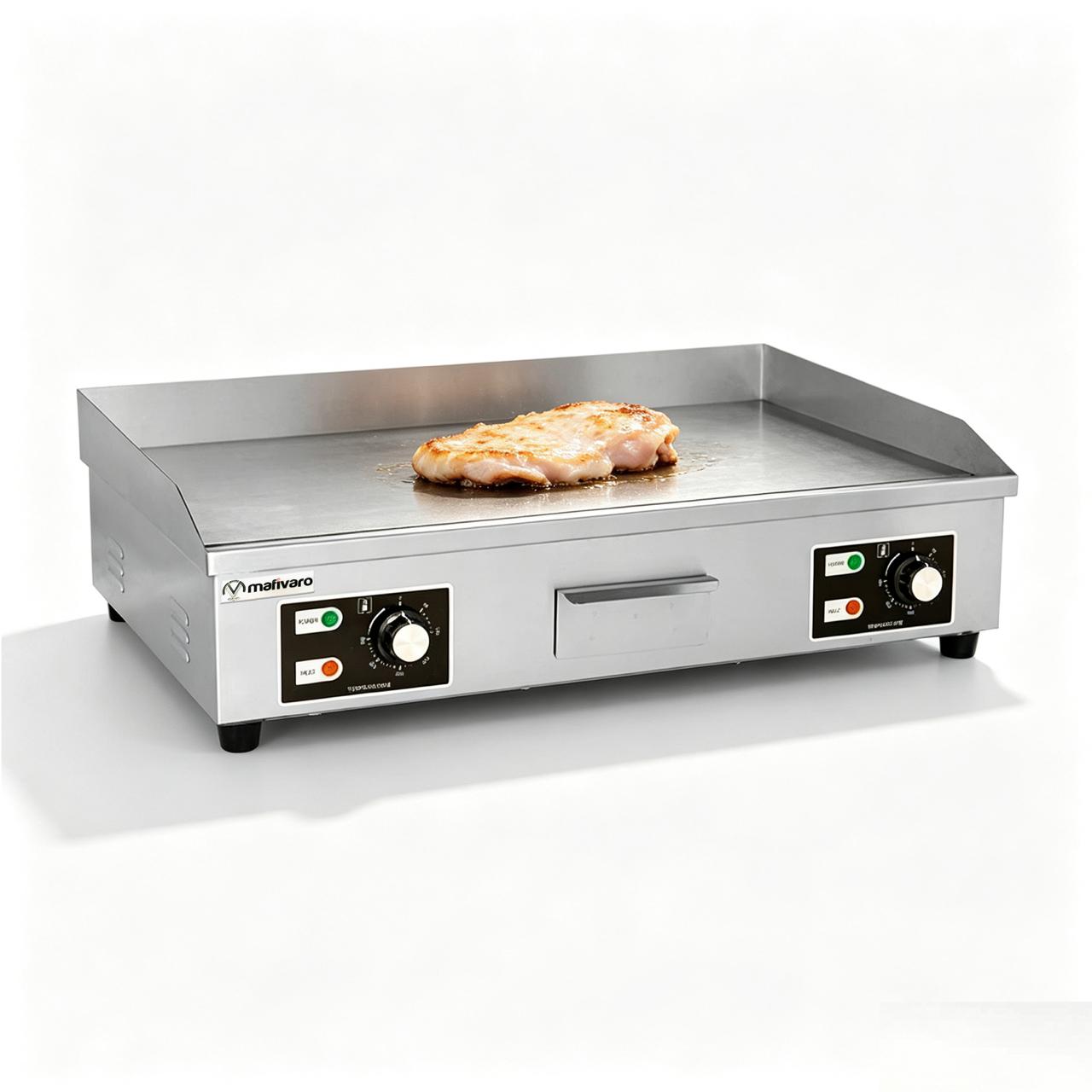Elektro Bratplatte glatt – 730mm – 4,4 kW – 2 Heizzonen