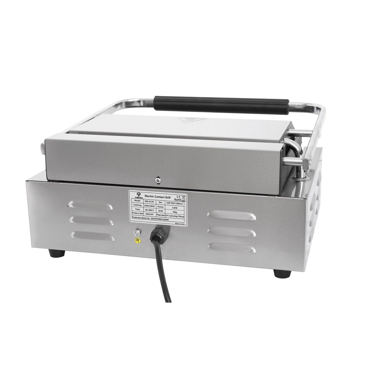 Kontaktgrill- 2,2 kW-oben & unten Gerillt - KEG-812A