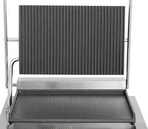 Kontaktgrill- 2,2 kW-Oben gerillt & unten Glatt - KEG-812C