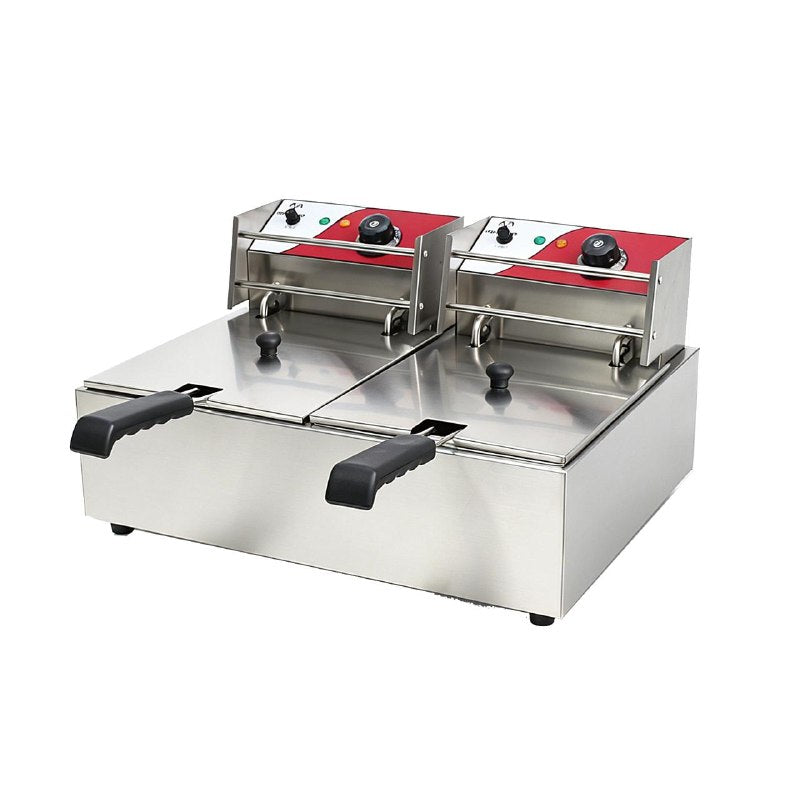 Elektro Doppelfritteuse - 6+6 Liter - 5 kW