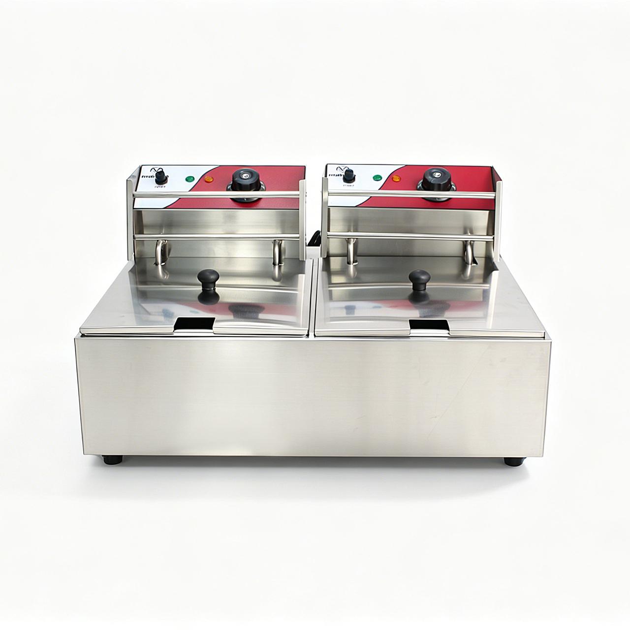 Elektro Doppelfritteuse - 6+6 Liter - 5 kW
