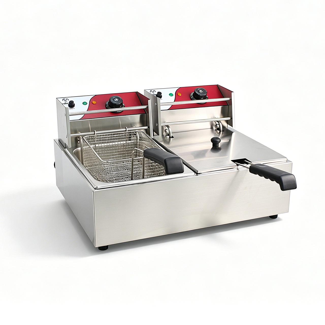 Elektro Doppelfritteuse - 6+6 Liter - 5 kW