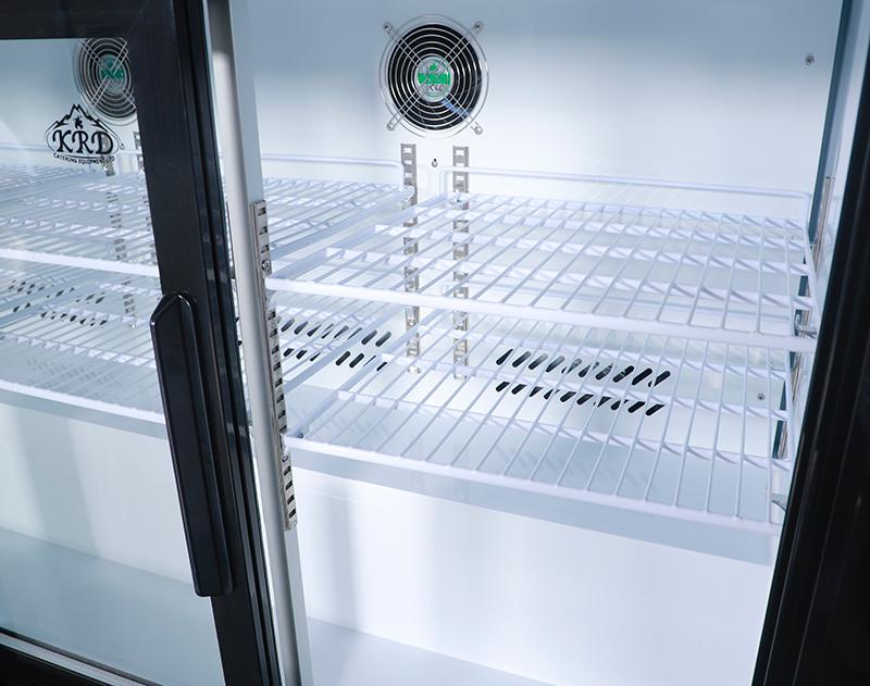 Barkühlschrank - 1340mm - 250 Liter -Schiebetüren - Schwarz