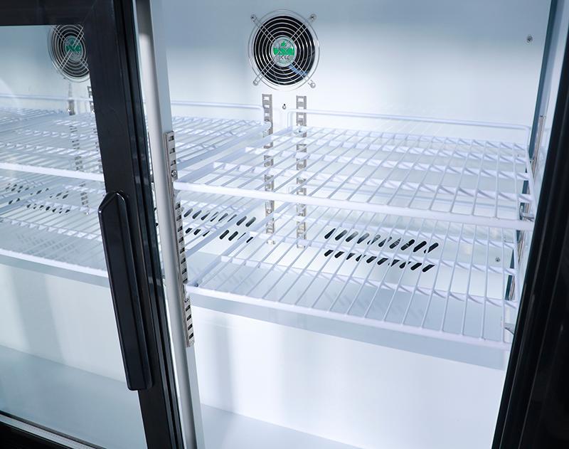 Barkühlschrank - 900mm - 160 Liter - mit Schiebetüren - Schwarz