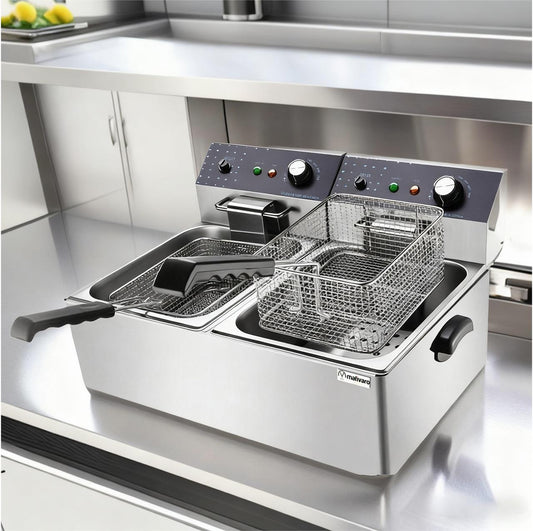 Elektro Doppelfritteuse - 8+8 Liter - 6,5 kW