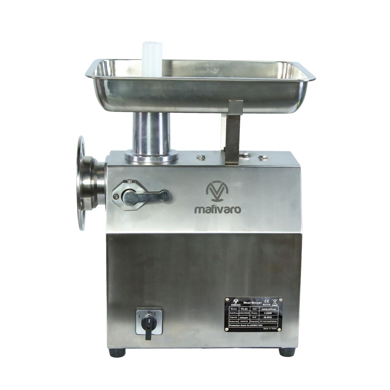 Elektrischer Fleischwolf 22 - 250kg/h - 1,1 kW